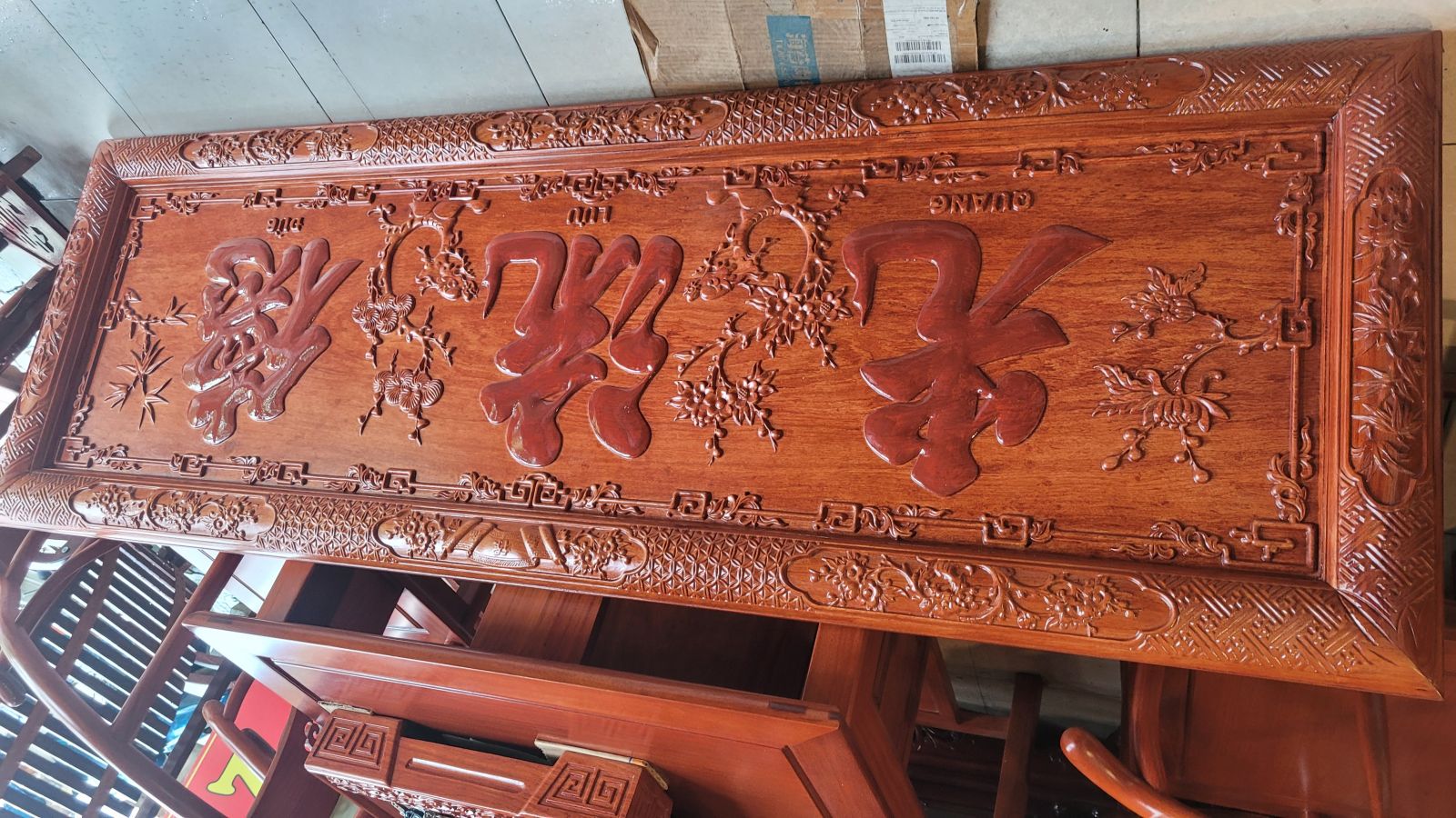 bức đại tự- hoành phi hương đá 1m97